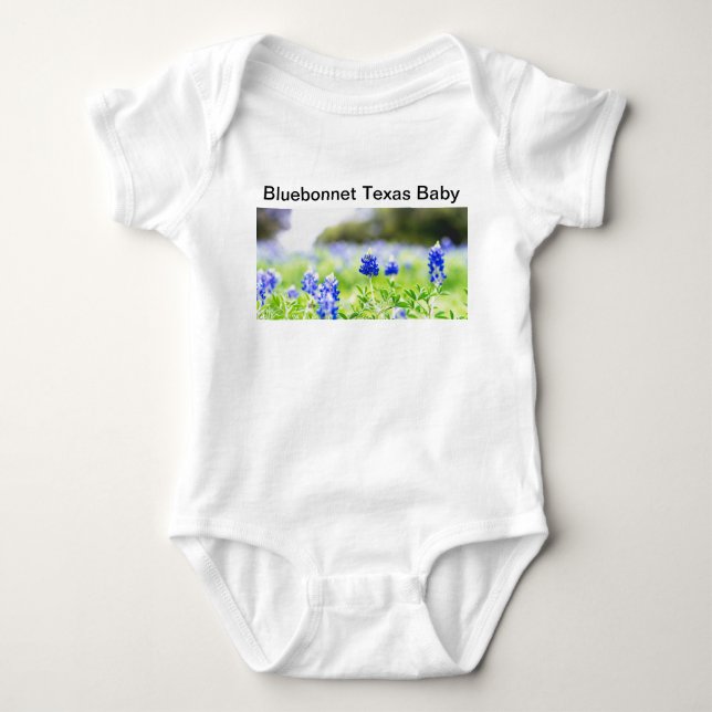 Body Para Bebé Texas Bluebonnet Baby Bodysuit Onsie Newborn (Anverso)