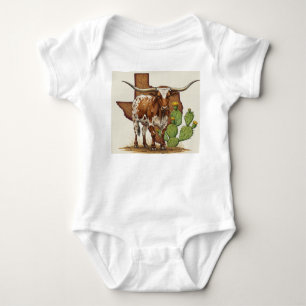 Body Para Bebé Texas Longhorn Baby Bodysuit