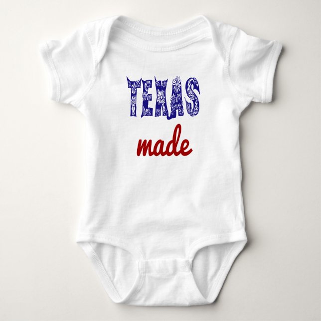 Body Para Bebé Texas Made Baby Una Pieza (Anverso)
