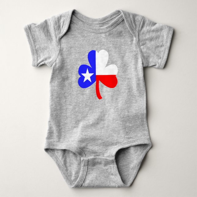 Body Para Bebé Texas Shamrock T-Shirt (Anverso)
