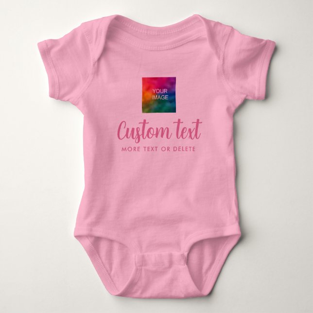 Body Para Bebé Texto de foto de carga personalizada One-Pieces ro (Anverso)