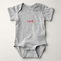 Texto de nombre personalizado minimalista rojo gri