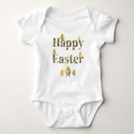 Body Para Bebé texto decorativo Feliz Pascua Baby Chics