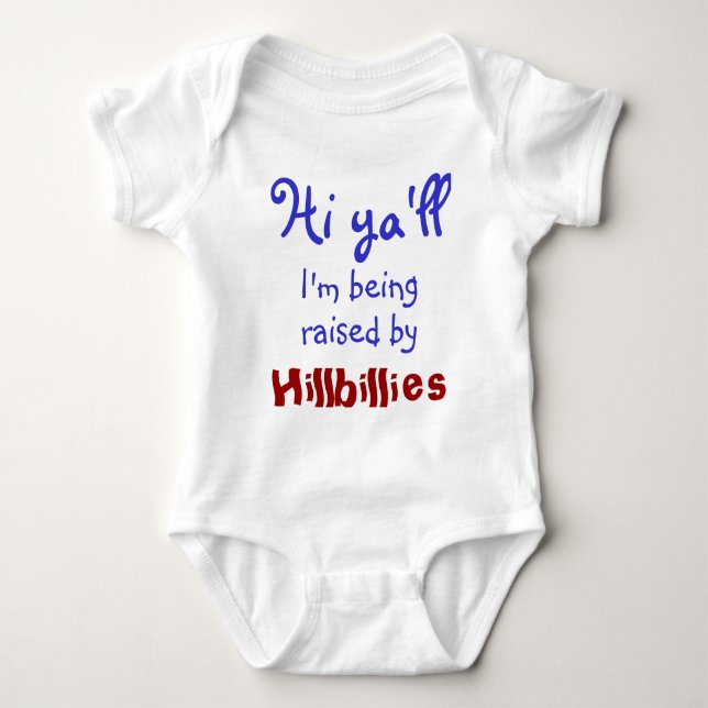 Body Para Bebé Texto divertido del hillbilly (Anverso)
