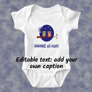 Body Para Bebé Texto divertido del personalizado del dibujo