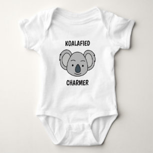Body Para Bebé Texto personalizado adorable koala divertido chico