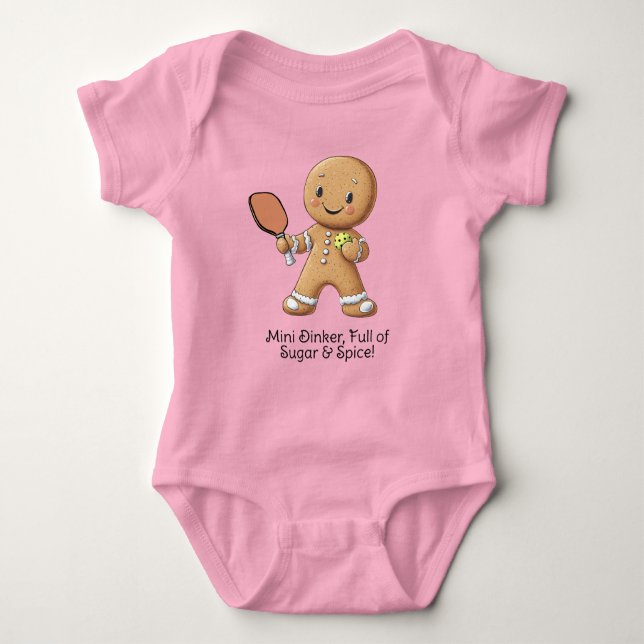 Body Para Bebé Texto personalizado Gingerbread Sweetie (Anverso)
