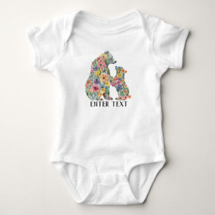 Body Para Bebé Texto personalizado Mama Bear Girl
