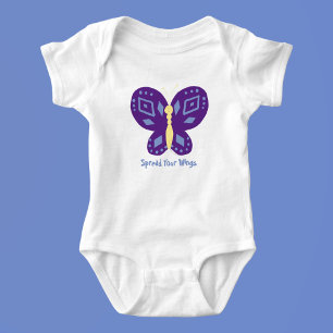 Body Para Bebé Texto Personalizado Mariposa Caprichosa Niños Bebé