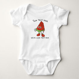 Body Para Bebé Texto personalizado sandía fruta divertida roja li