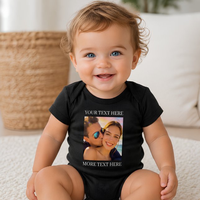 Body Para Bebé Texto personalizado y foto (Subido por el creador)