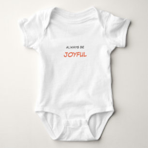 Body Para Bebé Texto rojo siempre alegre Cita infantil feliz