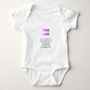 Body Para Bebé texto simple mínimo agregue su logotipo/diseño aqu