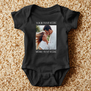 Body Para Bebé Texto y Foto Personalizados