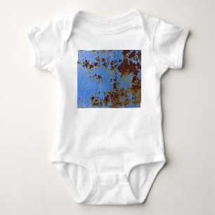 Body Para Bebé textura de pintura metalizado y azul.