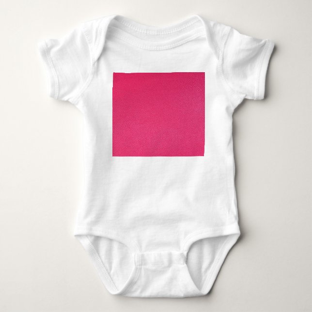 Body Para Bebé Textura De Ropa Rosa De Lujo. (Anverso)