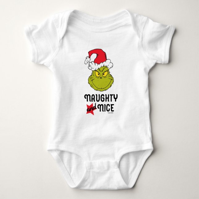 Body Para Bebé The Grinch | Naughty and Nice (Anverso)