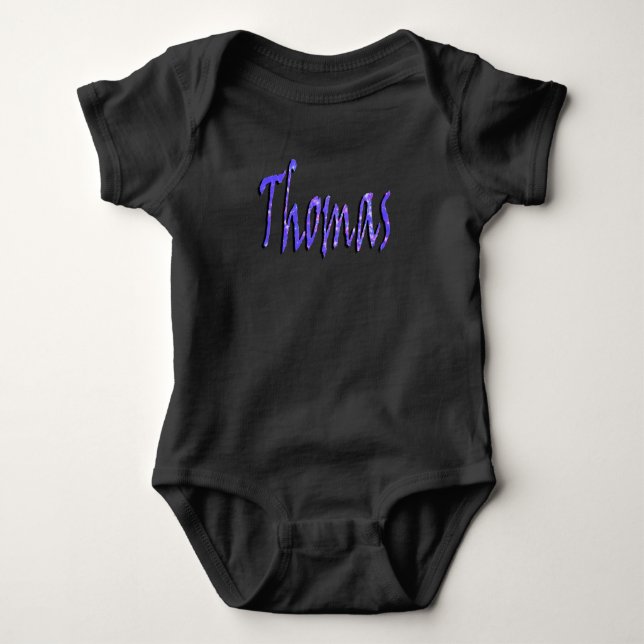 Body Para Bebé Thomas, Nombre, Logo, Bodysuit de bebé (Anverso)