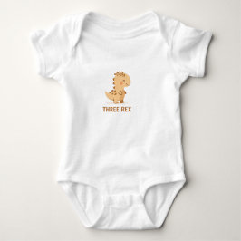 Body Para Bebé Three Rex Cute Dino Pun – Funny Kawaii Dinosaur