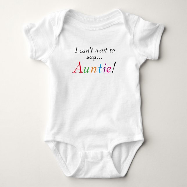 Body Para Bebé Tía bebé dice camisas de infante divertida (Anverso)