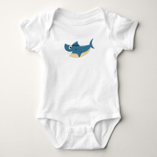 Body Para Bebé tiburón azul (Anverso)