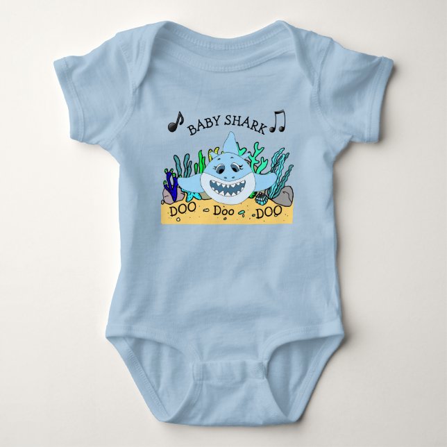 Body Para Bebé Tiburón Bebé de Baby Shark (Anverso)