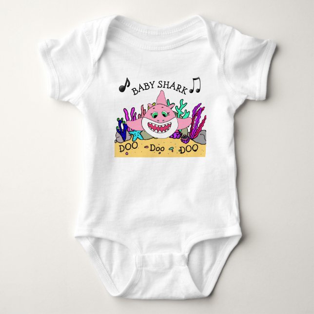 Body Para Bebé Tiburón Bebé de Baby Shark (Anverso)