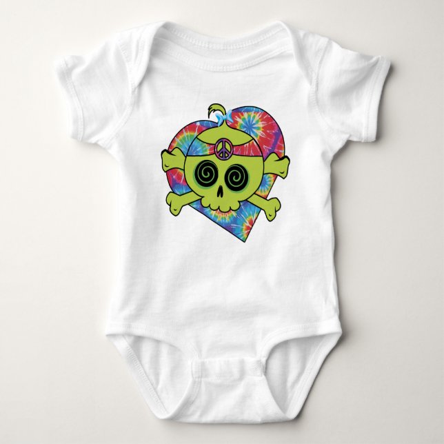 Body Para Bebé Tie Dye Skull (Anverso)