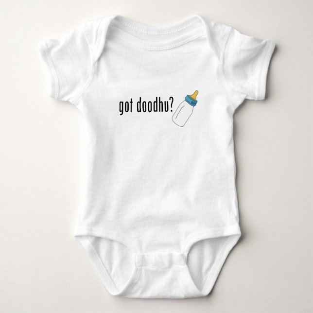 Body Para Bebé ¿Tienes doodhu? (Anverso)