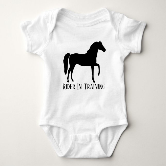 Body Para Bebé tierno jinete en entrenamiento (Anverso)