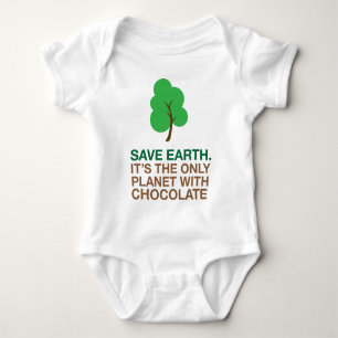 Body Para Bebé Tierra, el único planeta con el chocolate