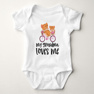 Body Para Bebé Tigers Bike - Mi abuela me ama