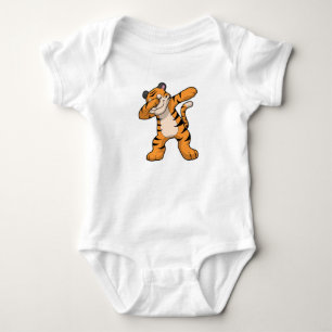Body Para Bebé Tigre en baile hip hop Dab