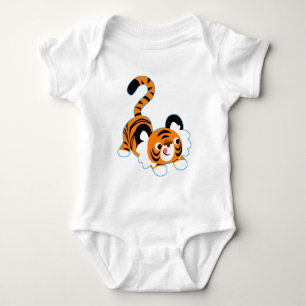 Body Para Bebé Tigre lindo del dibujo animado listo para jugar la