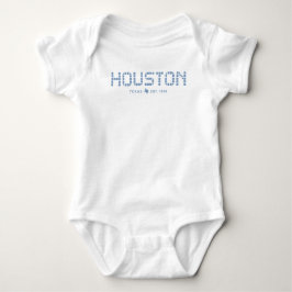 Body Para Bebé Tile de Houston & Texas, Blue Tile, Houston Texas