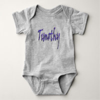 Timothy, nombre, logotipo, Bodysuit de bebé