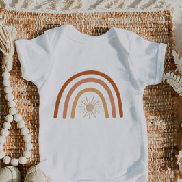 Body Para Bebé TINLEY Cute Bohemian Terracotta and Rust Rainbow