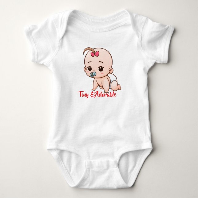 Body Para Bebé Tiny & Adorable Cartoon Baby (Anverso)