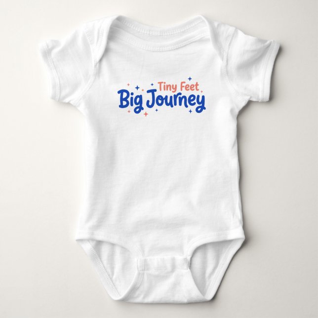 Body Para Bebé Tiny Feet Big Journey (Anverso)