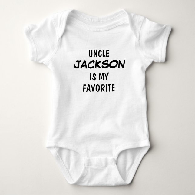 Body Para Bebé Tío Personalizado es Mi Favorito  (Anverso)