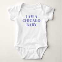 Tipografía Azul Ropa para Bebés Chicago