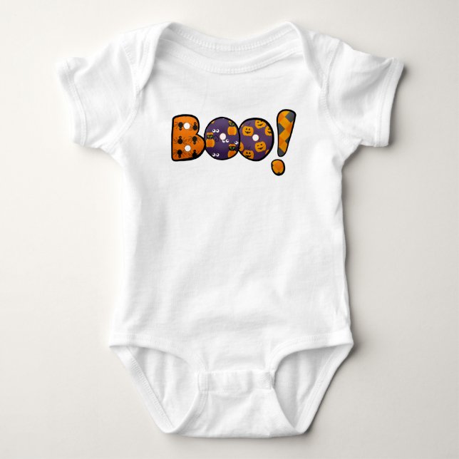 Body Para Bebé Tipografía de Boo (Anverso)