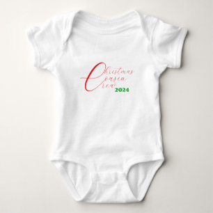 Body Para Bebé Tipografía de moda de la tripulación de navidad