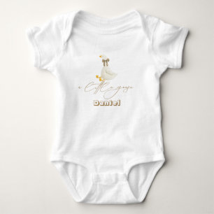 Body Para Bebé Tipografía de nombre de bebé Little Goose  