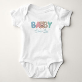 Body Para Bebé Tipografía personalizada para bebés lindos: mano p