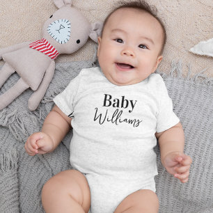 Body Para Bebé Tipografía Única de Nombre de Bebé Personalizado