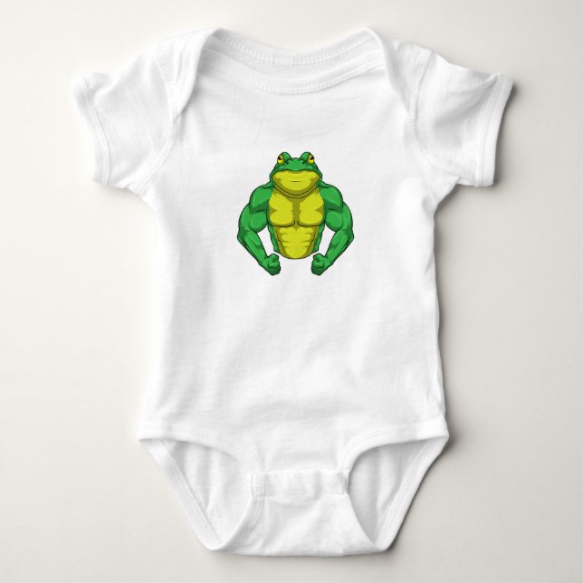 Body Para Bebé Toad as Bodybuilder con músculos grandes (Anverso)