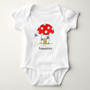 Body Para Bebé Toadstool y libélula personalizados