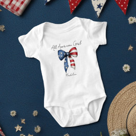Body Para Bebé Toda la Coqueta Americana con Lazo de Niña