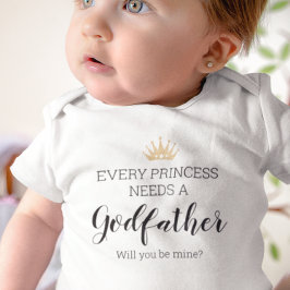 Body Para Bebé Toda Princesa Necesita Una Propuesta De Padrino